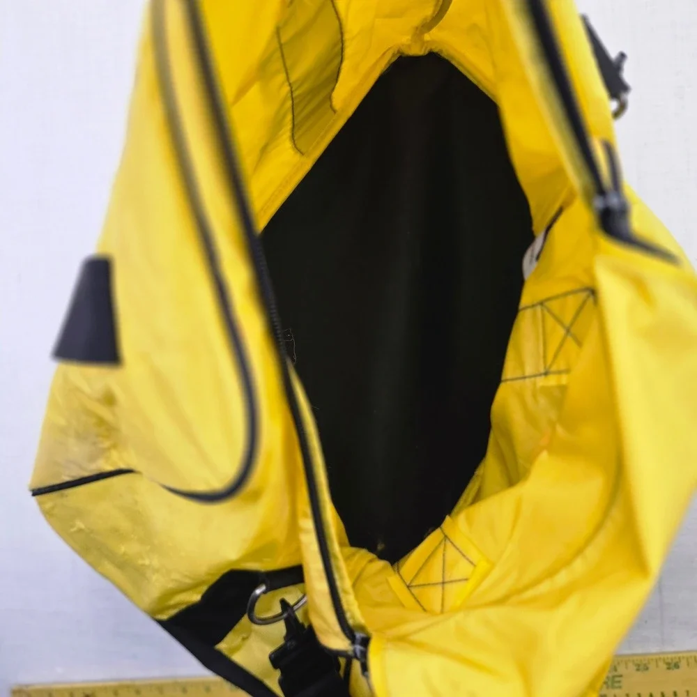 VTG Tommy Hilfiger Athletics Duffle Bag Travel Yellow GYM Carry On Nylon Weekend